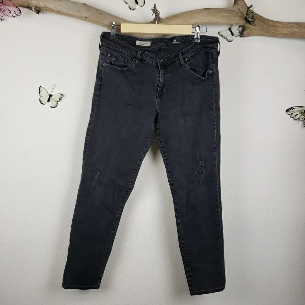 AG adriana goldschmied black stevie ankle skinny